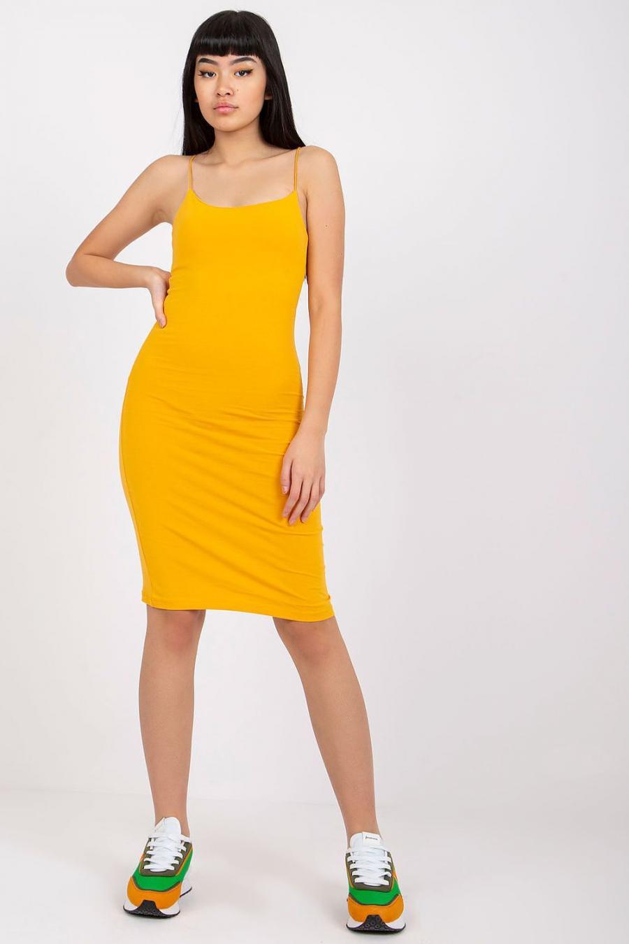 Ostatní značky šaty dámské 165152 - žlutá - velikost XS