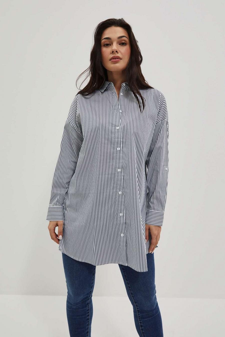Moodo Košile dámská LILOU - Modrá - velikost XL