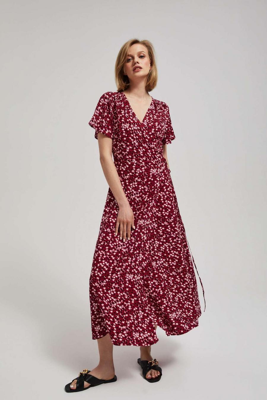 Moodo šaty dámské STRAW - červená - velikost 42