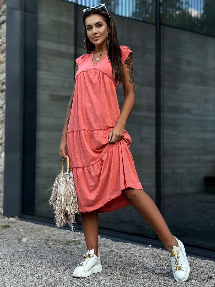 RUE šaty dámské SANTOR - Růžová - velikost L